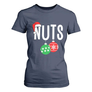 Christmas Matching Couple T Shirt For Women Chestnuts Funny Xmas Nuts TS02 Navy Print Your Wear