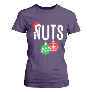 Christmas Matching Couple T Shirt For Women Chestnuts Funny Xmas Nuts TS02 Purple Print Your Wear