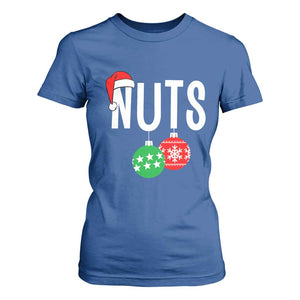 Christmas Matching Couple T Shirt For Women Chestnuts Funny Xmas Nuts TS02 Royal Blue Print Your Wear