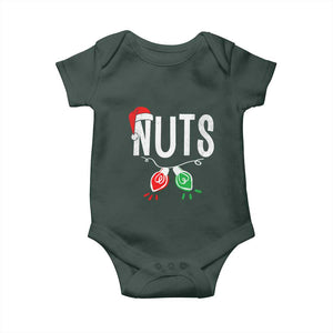 Christmas Matching Couple Baby Onesie Chestnuts Xmas Funny Nuts TS02 Dark Forest Green Print Your Wear