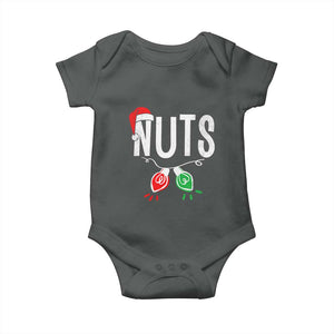 Christmas Matching Couple Baby Onesie Chestnuts Xmas Funny Nuts TS02 Dark Heather Print Your Wear