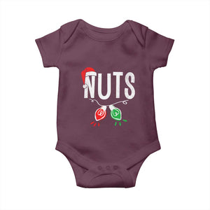 Christmas Matching Couple Baby Onesie Chestnuts Xmas Funny Nuts TS02 Maroon Print Your Wear