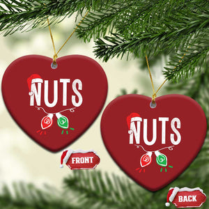 Xmas Matching Couple Christmas Ornament Chestnuts Xmas Funny Nuts TS02 Heart Red Print Your Wear