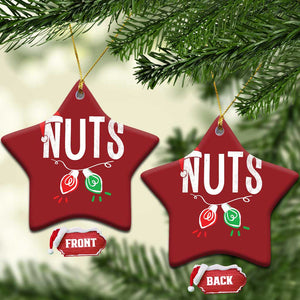 Xmas Matching Couple Christmas Ornament Chestnuts Xmas Funny Nuts TS02 Star Red Print Your Wear