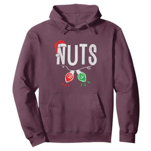 Christmas Matching Couple Hoodie Chestnuts Xmas Funny Nuts TS02 Maroon Print Your Wear