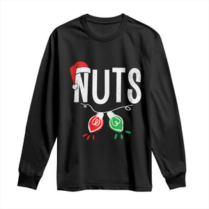 Christmas Matching Couple Long Sleeve Shirt Chestnuts Xmas Funny Nuts TS02 Black Print Your Wear