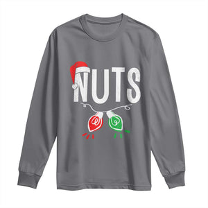 Christmas Matching Couple Long Sleeve Shirt Chestnuts Xmas Funny Nuts TS02 Charcoal Print Your Wear