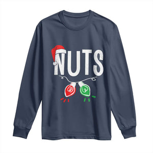 Christmas Matching Couple Long Sleeve Shirt Chestnuts Xmas Funny Nuts TS02 Navy Print Your Wear