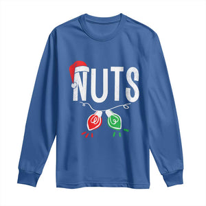 Christmas Matching Couple Long Sleeve Shirt Chestnuts Xmas Funny Nuts TS02 Royal Blue Print Your Wear