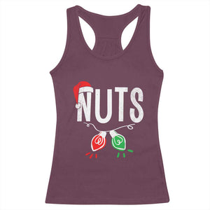 Christmas Matching Couple Racerback Tank Top Chestnuts Xmas Funny Nuts TS02 Maroon Print Your Wear