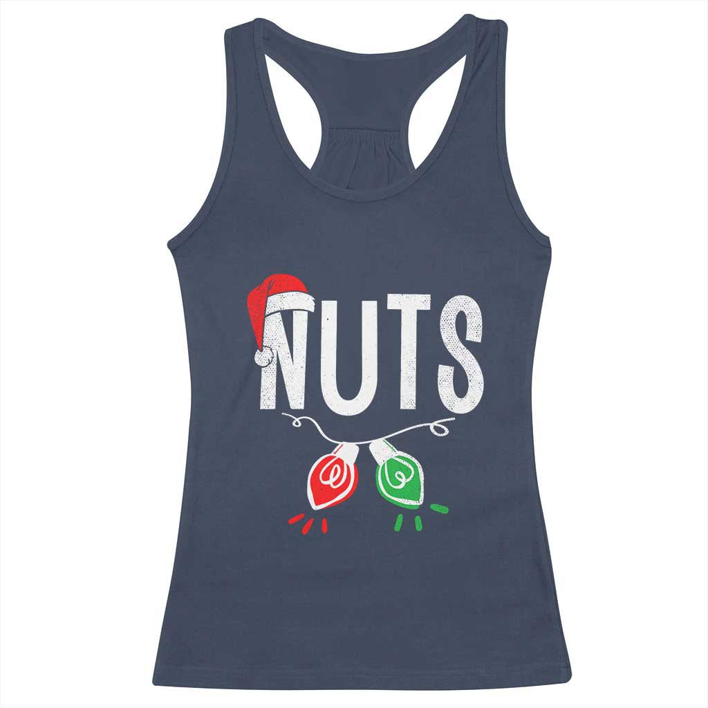 Christmas Matching Couple Racerback Tank Top Chestnuts Xmas Funny Nuts TS02 Navy Print Your Wear