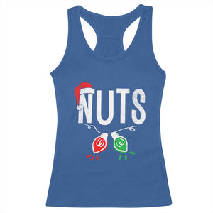 Christmas Matching Couple Racerback Tank Top Chestnuts Xmas Funny Nuts TS02 Royal Blue Print Your Wear