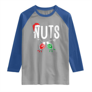 Christmas Matching Couple Raglan Shirt Chestnuts Xmas Funny Nuts TS02 Sport Gray Royal Print Your Wear