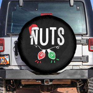 Xmas Matching Couple Spare Tire Cover Chestnuts Xmas Funny Nuts TS02 No hole Black Print Your Wear