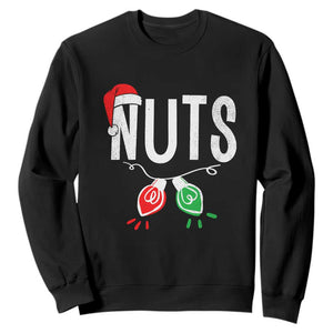 Christmas Matching Couple Sweatshirt Chestnuts Xmas Funny Nuts TS02 Black Print Your Wear