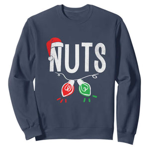 Christmas Matching Couple Sweatshirt Chestnuts Xmas Funny Nuts TS02 Navy Print Your Wear