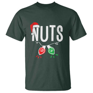 Christmas Matching Couple T Shirt Chestnuts Xmas Funny Nuts TS02 Dark Forest Green Print Your Wear