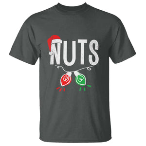 Christmas Matching Couple T Shirt Chestnuts Xmas Funny Nuts TS02 Dark Heather Print Your Wear