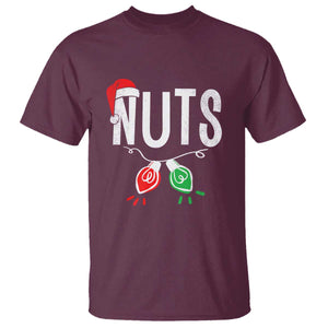 Christmas Matching Couple T Shirt Chestnuts Xmas Funny Nuts TS02 Maroon Print Your Wear