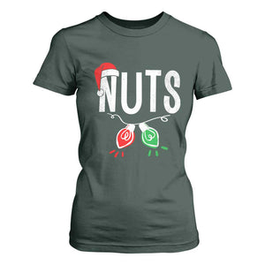 Christmas Matching Couple T Shirt For Women Chestnuts Xmas Funny Nuts TS02 Dark Forest Green Print Your Wear