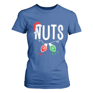 Christmas Matching Couple T Shirt For Women Chestnuts Xmas Funny Nuts TS02 Royal Blue Print Your Wear