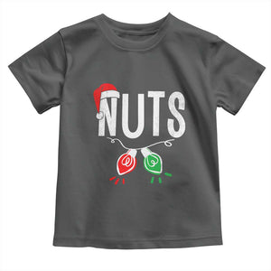 Christmas Matching Couple Toddler T Shirt Chestnuts Xmas Funny Nuts TS02 Dark Heather Print Your Wear