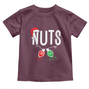 Christmas Matching Couple Toddler T Shirt Chestnuts Xmas Funny Nuts TS02 Maroon Print Your Wear