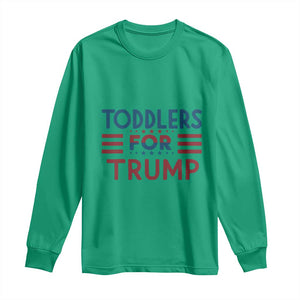 Trump 2024 Long Sleeve Shirt Toddlers for Trump Kids Trump 2024 TS02 Irish Green Print Your Wear