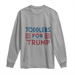 Trump 2024 Long Sleeve Shirt Toddlers for Trump Kids Trump 2024 TS02 Sport Gray Print Your Wear