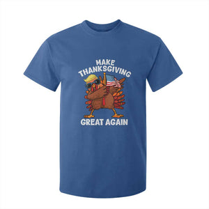 Make Thanksgiving Great Again T Shirt For Kid Dabbing Turkey Trump American Flag TS02 Royal Blue Print Your Wear