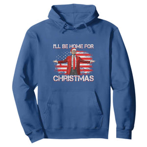 Trump 2024 Hoodie Trump 2024 I'll Be Home For Christmas Funny Trump Xmas 2024 TS02 Royal Blue Print Your Wear