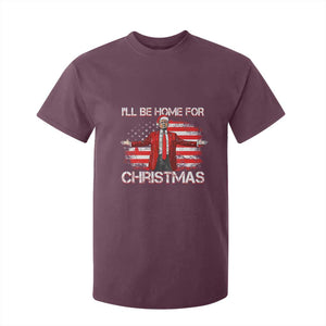 Trump 2024 T Shirt For Kid Trump 2024 I'll Be Home For Christmas Funny Trump Xmas 2024 TS02 Maroon Print Your Wear