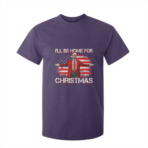 Trump 2024 T Shirt For Kid Trump 2024 I'll Be Home For Christmas Funny Trump Xmas 2024 TS02 Purple Print Your Wear