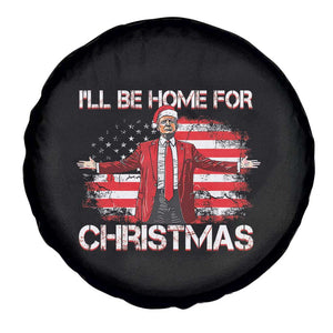 Trump 2024 Spare Tire Cover Trump 2024 I'll Be Home For Christmas Funny Trump Xmas 2024 TS02 Print Your Wear