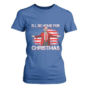 Trump 2024 T Shirt For Women Trump 2024 I'll Be Home For Christmas Funny Trump Xmas 2024 TS02 Royal Blue Print Your Wear