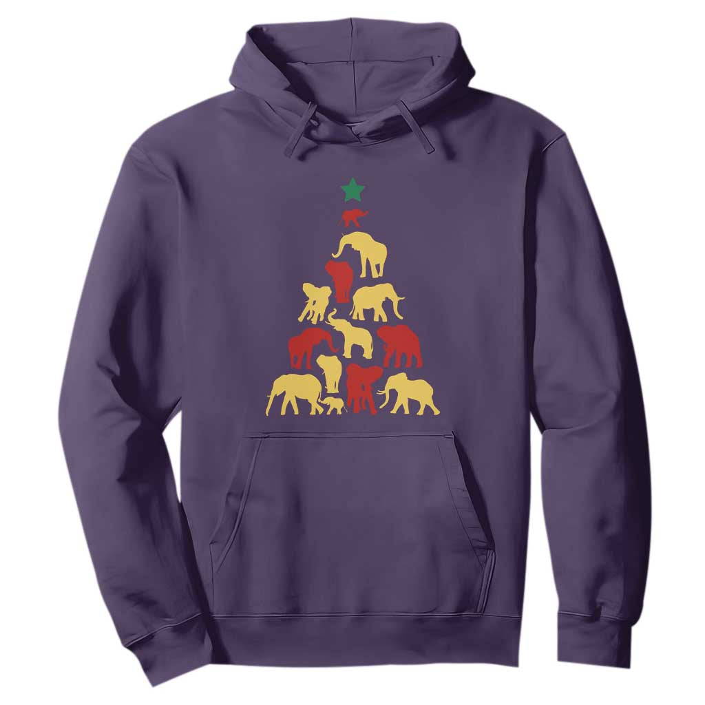 South Africa Elephant Christmas Tree Hoodie Safari Animals Xmas TS02 Purple Print Your Wear