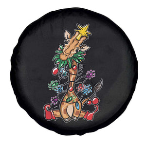 Giraffe Christmas Tree Spare Tire Cover Funny Xmas Giraffes Lover Gift TS02 Print Your Wear