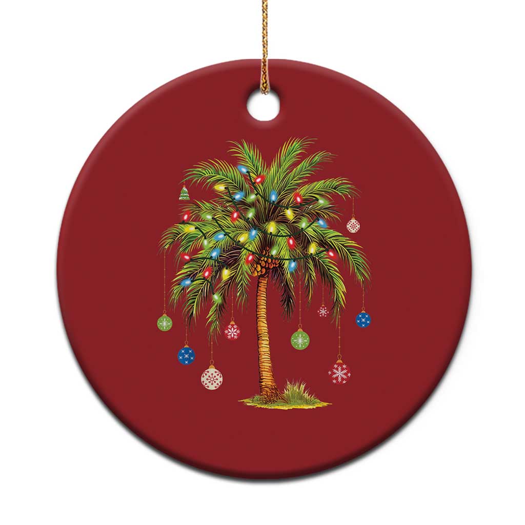 Xmas Palm Tree Lights Christmas Ornament Tropical Hawaiian Holidays TS02 Print Your Wear