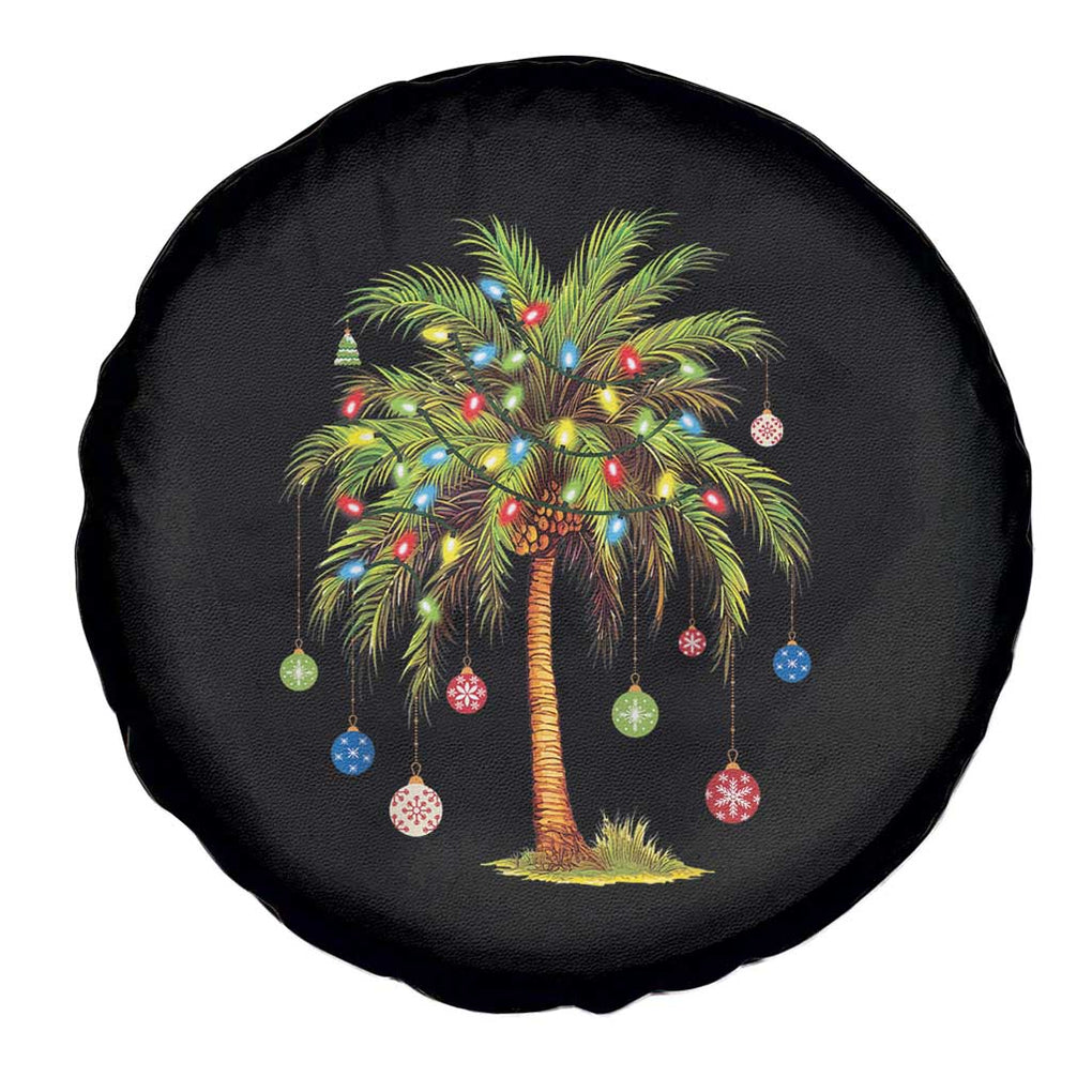 Christmas Palm Tree Spare Tire Cover Xmas Lights Tropical Hawaiian Holidays TS02 Print Your Wear