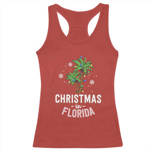 Christmas In Florida Racerback Tank Top Deck The Palm Trees Xmas Matching Family Vacation TS02 Red Print Your Wear