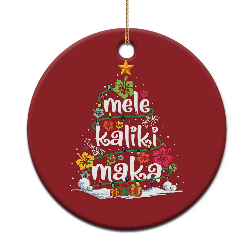 Tropical Hawaiian Xmas Christmas Ornament Mele Kalikimaka Palm Tree Xmas in Hawaii TS02 Print Your Wear