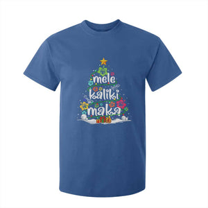 Tropical Hawaiian Christmas T Shirt For Kid Mele Kalikimaka Palm Tree Xmas in Hawaii TS02 Royal Blue Print Your Wear