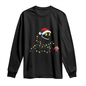 Christmas Black Cat Long Sleeve Shirt Knock Over Elephant Funny Xmas TS02 Black Print Your Wear