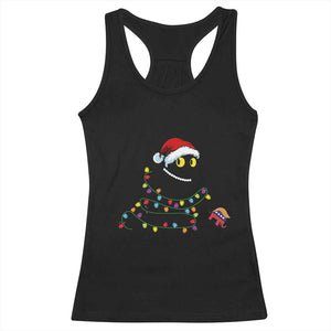 Christmas Black Cat Racerback Tank Top Knock Over Elephant Funny Xmas TS02 Black Print Your Wear