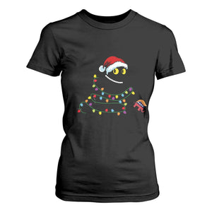 Christmas Black Cat T Shirt For Women Knock Over Elephant Funny Xmas TS02 Black Print Your Wear