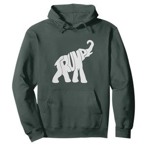 Trump 2024 Republican Elephant Hoodie US 47th President TS02 Dark Forest Green Print Your Wear