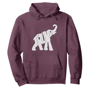 Trump 2024 Republican Elephant Hoodie US 47th President TS02 Maroon Print Your Wear