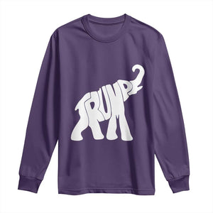 Trump 2024 Republican Elephant Long Sleeve Shirt US 47th President TS02 Purple Print Your Wear