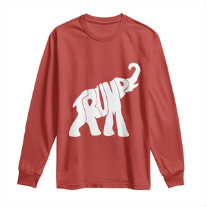 Trump 2024 Republican Elephant Long Sleeve Shirt US 47th President TS02 Red Print Your Wear