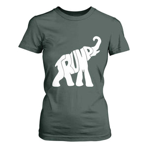 Trump 2024 Republican Elephant T Shirt For Women US 47th President TS02 Dark Forest Green Print Your Wear